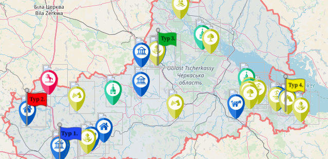 Культурно-рекреационно-туристическая Черкасская область: инклюзивно-социальная 3D-карта